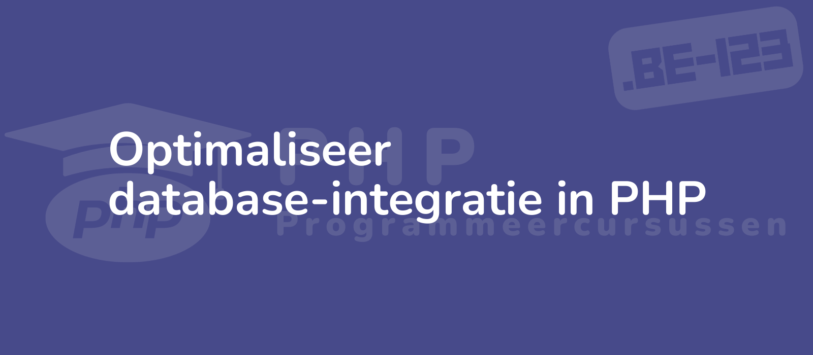 professional developer working on php code with a laptop and database icons representing efficient database integration in a sleek modern setting